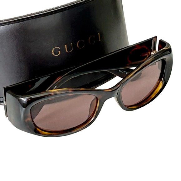 GUCCI Vintage 2000 Y2K Tortoiseshell GG 2968/S Sunglasses With Case - Picture 4 of 9